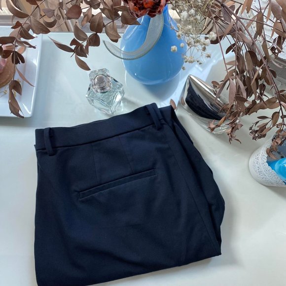 Uniqlo Navy Blue Ankle Trousers - Picture 1 of 8